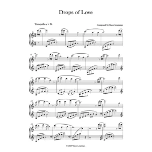 Drops of Love (Sheet Music) by Vasco Lourenço - Musical Wanderings